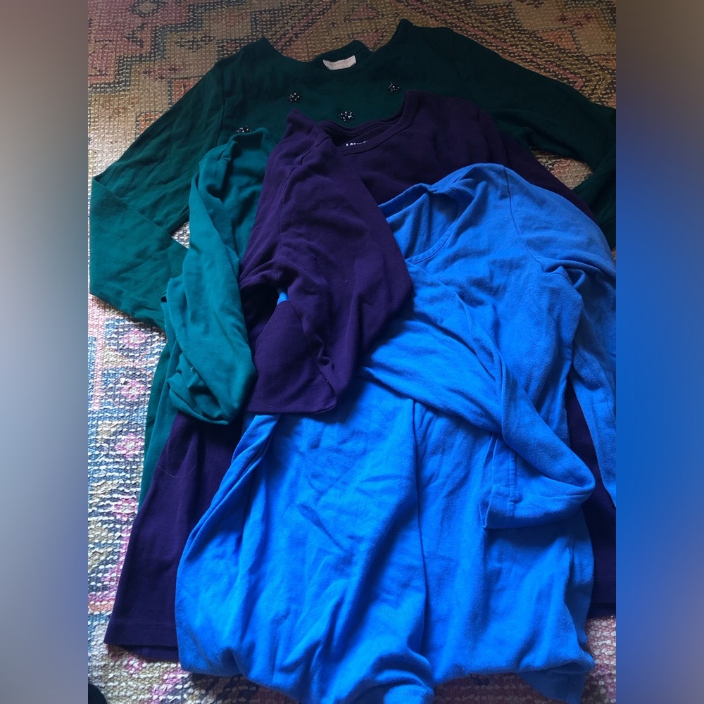 Bundle Long Sleeve Tops blouses 100 p cotton l